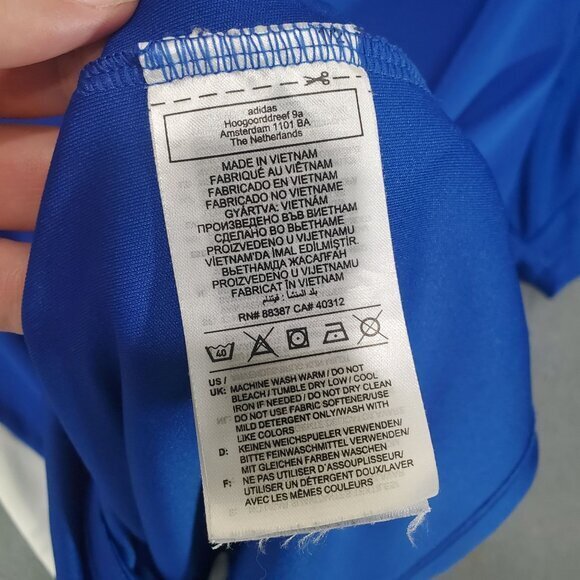 ADIDAS Mens Jersey Large Condivo 22‎ Soccer Aeroready Moisture Wicking Logo Blue - Picture 8 of 12